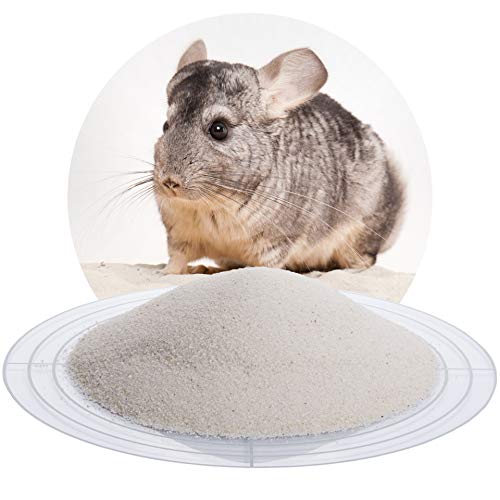 Schicker Mineral Chinchillasand weiß 0,1-0,3 mm Badesand hochrein, samtweich, Fellpflege, gerundeter Sand, mehrfach gewaschen und gesiebt, keimfrei, geeignet für viele Kleintiere (25 kg) von Schicker Mineral