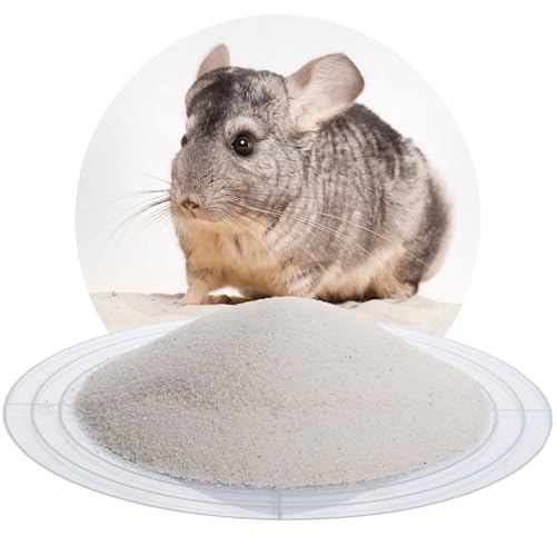Schicker Mineral Chinchillasand weiß 0,1-0,3 mm Badesand hochrein, samtweich, Fellpflege, gerundeter Sand, mehrfach gewaschen und gesiebt, keimfrei, geeignet für viele Kleintiere (10 kg) von Schicker Mineral