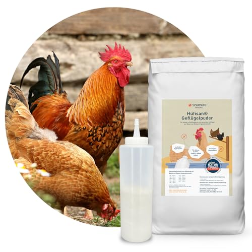 Schicker Mineral Hüfisan Hygiene-Kombi 10 kg + 500 ml Stäubeflasche, Geflügelpuder auf Basis von Diabas Urgesteinsmehl, 100% natürlich, Parasiten effektiv bekämpfen, gegen Milben, Stallhygiene, Hühner Schicker Mineral Hüfisan Hygiene-Kombi 10 kg + 500 ml Stäubeflasche, Geflügelpuder auf Basis von Diabas Urgesteinsmehl, 100% natürlich, Parasiten effektiv bekämpfen, gegen Milben, Stallhygiene, Hühner von Schicker Mineral