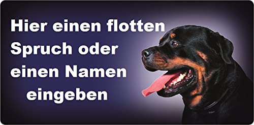 Hundeschilder Rottweiler selbst gestalten und Bedrucken ✓ Hundewarnschilder ✓ Hinweisschild ✓ Verbotsschild von Schilderfeuerwehr