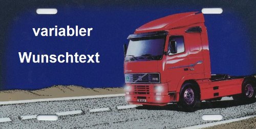 Schilderfeuerwehr Aluminium LKW-Nummernschild, Personalisiertes Trucker-Accessoire, Modern und Ausgefallen, Mehrere Farben, Witterungsbeständig, Ideal als Geschenk für LKW-Fans von Schilderfeuerwehr