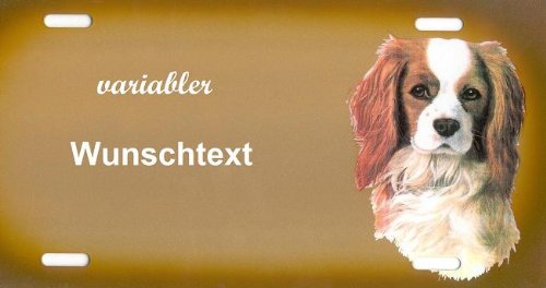 Schilderfeuerwehr Hundeschilder King Charles Spaniel selbst gestalten und Bedrucken ✓ Hundewarnschilder ✓ Hinweisschild ✓ Verbotsschild von Schilderfeuerwehr