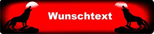 Schilderfeuerwehr Namensschild Wölfe mit Wunschtext selbst gestalten und Bedrucken Lassen ✓ Country und Western ✓ Nummernschild von Schilderfeuerwehr