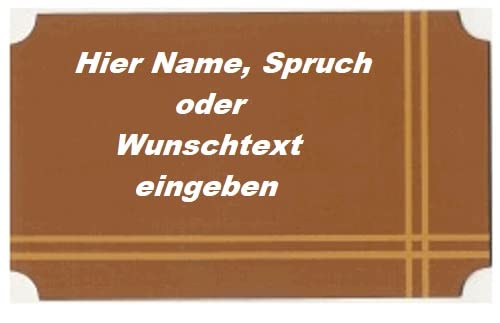 Türschild mit Namen oder Text selbst gestalten und personalisieren ✓ Kinderschild Familienschild Namensschild personalisiert ✓ 15,0cm x 8,5cm ✓ hochwertiges Aluminium ✓ mit hochwertiger Gravur in braun von Schilderfeuerwehr