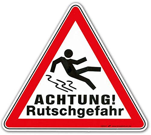 Warnschild Rutschgefahr ✓ Hinweisschild ✓ Gefahrenschild ✓ Achtung ✓ Glätte Vorsicht Dachlawinengefahr ✓ Hinweisschild ✓ Gefahrenschild ✓ Achtung ✓ EIS von Schilderfeuerwehr