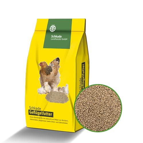 Schkade Landhandel GmbH Broilerfutter - Universalaufzucht- und Mastfutter für Broiler, Enten und Gänse, 3 mm pelletiert, 25 kg von Schkade Landhandel GmbH