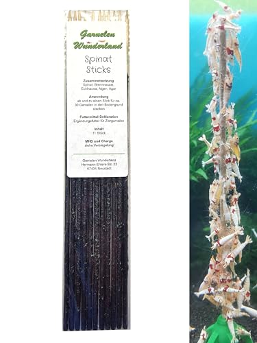 Garnelen Wunderland Shrimp Sticks Spinat (11 Stück) / Futter Garnelen Lollies Stangen von Schmitt Aquaristik