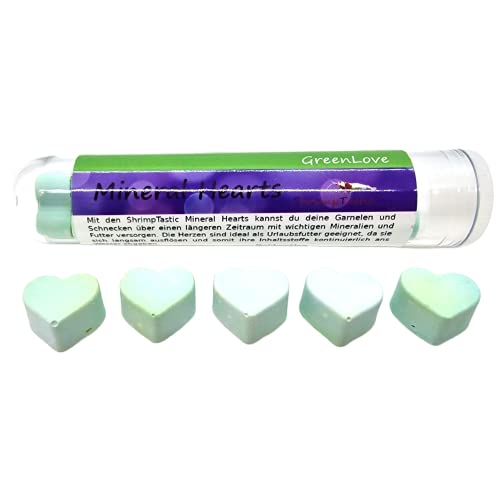 Schmitt Aquaristik Mineral Hearts Green Love / 10 Stück / Garnelen Mineralien Aufbereiter Schnecken Futter Schmitt Aquaristik Mineral Hearts Green Love / 10 Stück / Garnelen Mineralien Aufbereiter Schnecken Futter von Schmitt Aquaristik