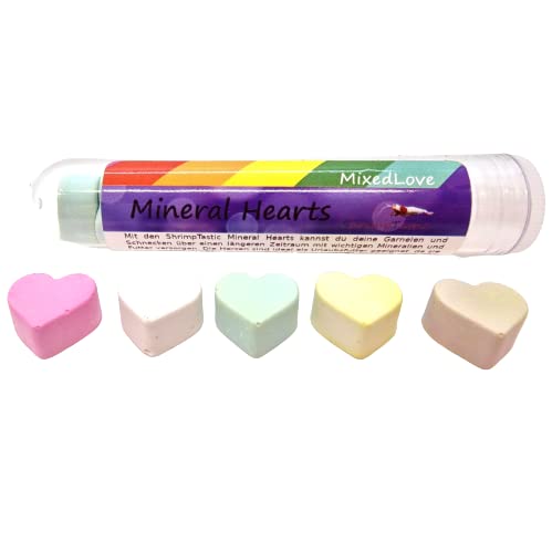 Mineral Hearts Mixed Love / 5x2 Stück = 10 Stück/Garnelen Mineralien Aufbereiter Schnecken Futter von Schmitt Aquaristik