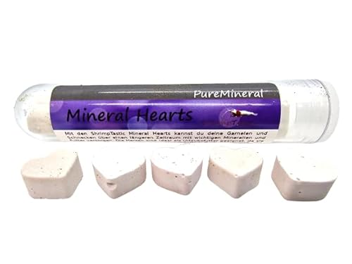 Mineral Hearts Pure Mineral / 10 Stück/Garnelen Mineralien Aufbereiter Schnecken Futter von Schmitt Aquaristik