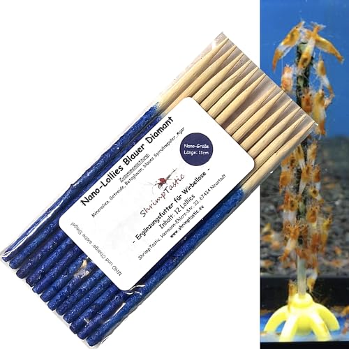 Nano-Lollies Blue Dream 11cm / 12 Stück/Futter Garnelen Lollies Lutscher Sticks Stangen von Schmitt Aquaristik
