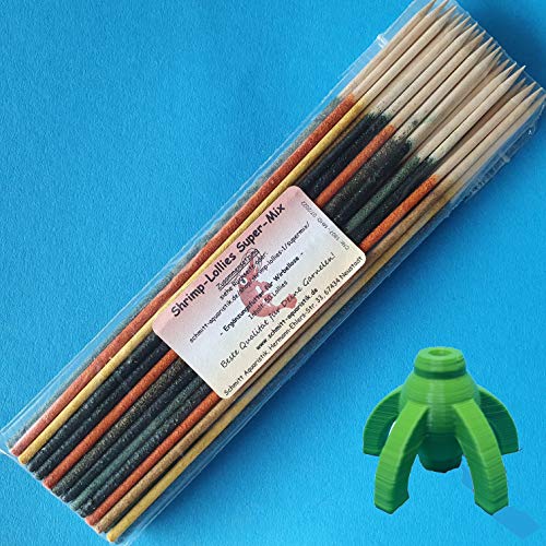 Schmitt Aquaristik Shrimp-Lollies Super-Mix 55er-Pack + Halter (5x11 Lollie = 55 Stück + Halter) von Schmitt Aquaristik