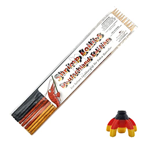 Shrimp-Lollies Deutschland Mix + Halter1 (10 Stück) / Garnelen Lollies Futter Blütenpollen Sticks Futterstangen von Schmitt Aquaristik