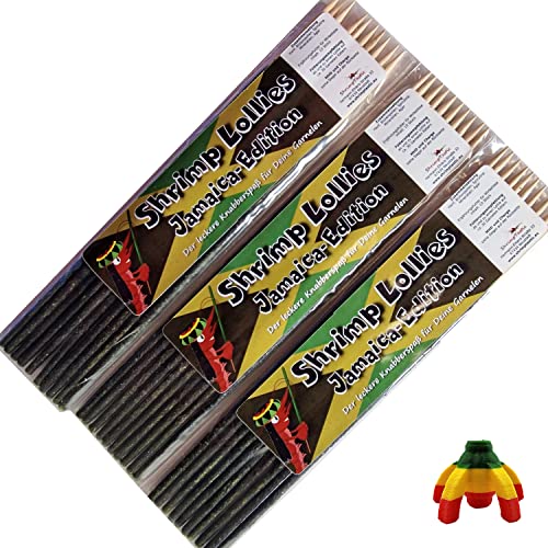 Shrimp-Lollies Jamaica-Edition (3x10 Stück) + Halter2 / Garnelen Lollies Futter Sticks Futterstangen von Schmitt Aquaristik
