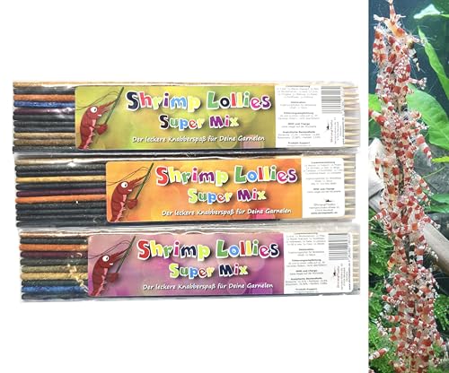 Shrimp Lollies Super Mix Set 3er / Futter Garnelen Lollies Lutscher Sticks Stangen von Schmitt Aquaristik