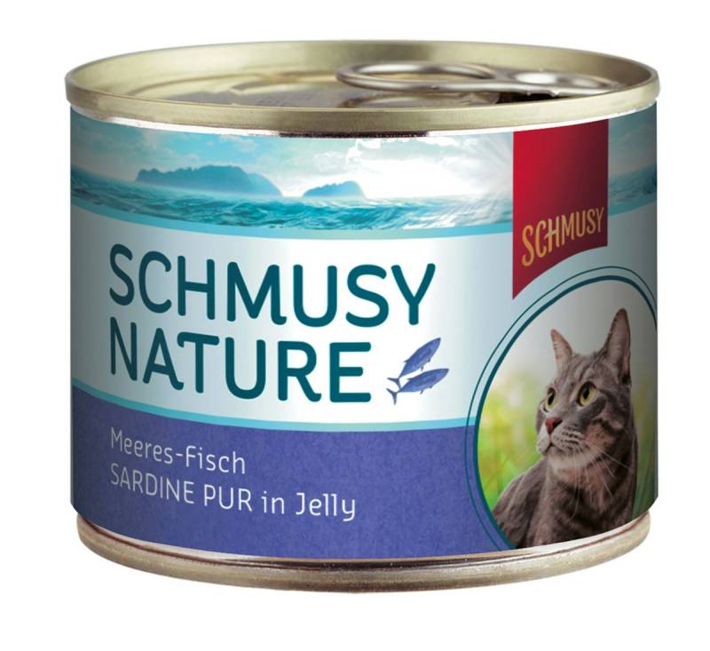 SCHMUSY Nature Meeres-Fisch 185g Dose Katzennassfutter von Schmusy