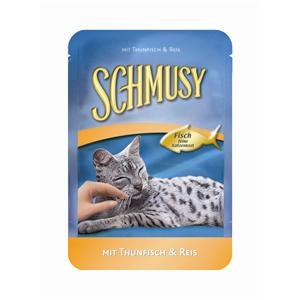 Schmusy Nature Meeresfisch - für Katzen in Gelee mit Thunfisch & Reis - 24 x 100g von Schmusy