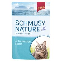 Schmusy Nature Meeres-Frisch Nassfutter Katze Adult in Gelee Thunfisch & Reis 48x100 g von Schmusy