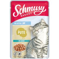 Schmusy Ragout Kitten in Sauce 22 x 100 g - Pute von Schmusy