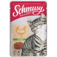 Schmusy Ragout Nassfutter Katze Adult in Gelee Huhn 44x100 g Schmusy Ragout Nassfutter Katze Adult in Gelee Huhn 44x100 g von Schmusy