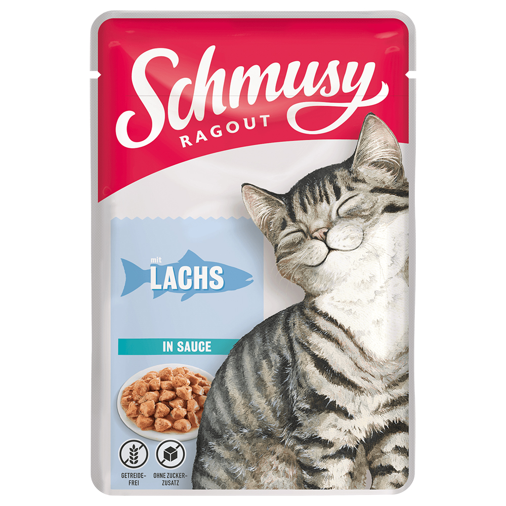 Schmusy Ragout in Sauce 22 x 100 g - Lachs von Schmusy