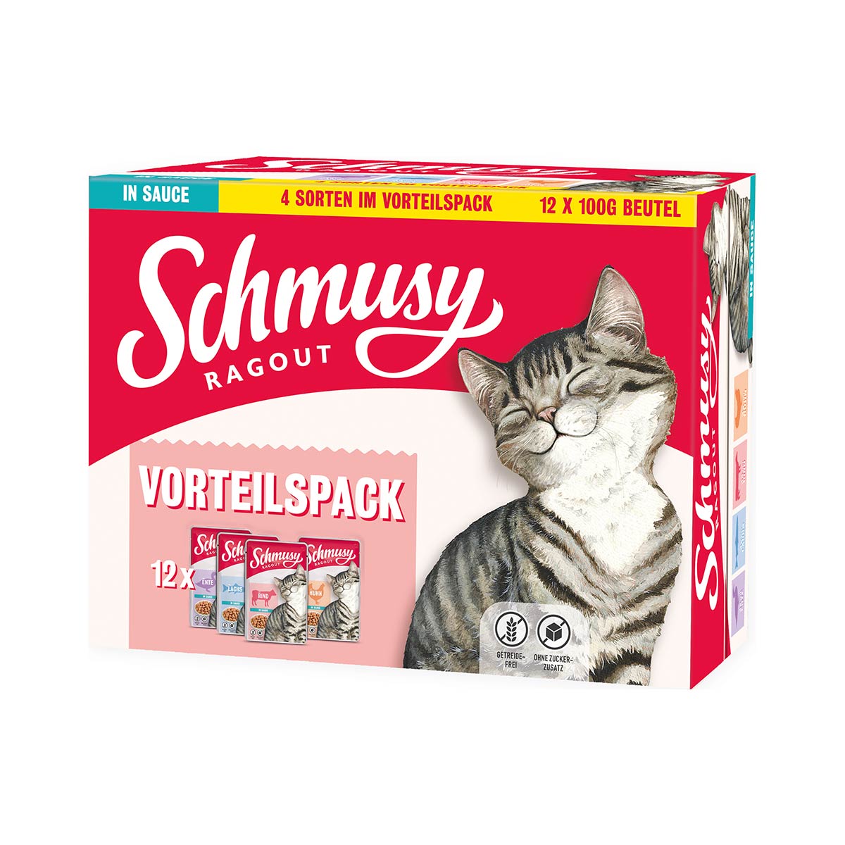 Schmusy Ragout in Sauce Vorteilspack 12x100g von Schmusy