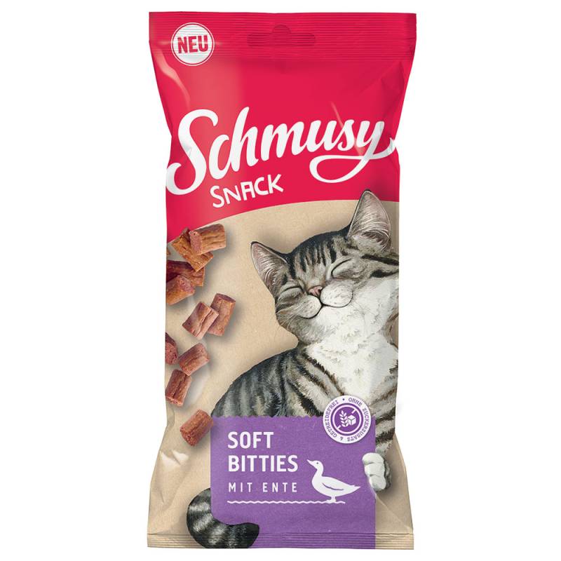 Schmusy Snack Soft Bitties -Sparpaket Ente (16 x 60 g) von Schmusy