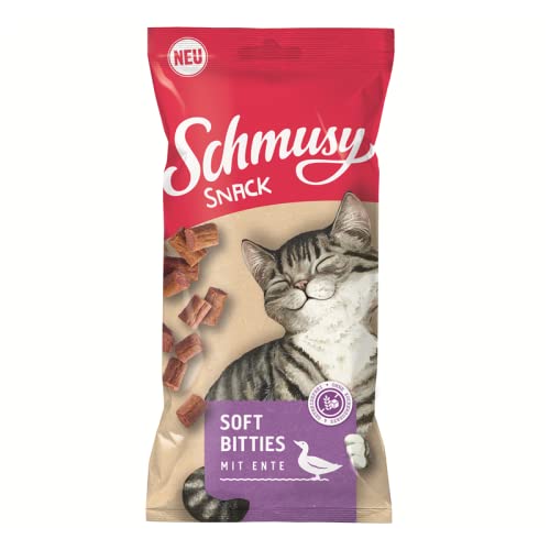 Schmusy Snack Soft Bitties - Katzenleckerli mit Ente -Bundle - 8 x 60 g von Schmusy