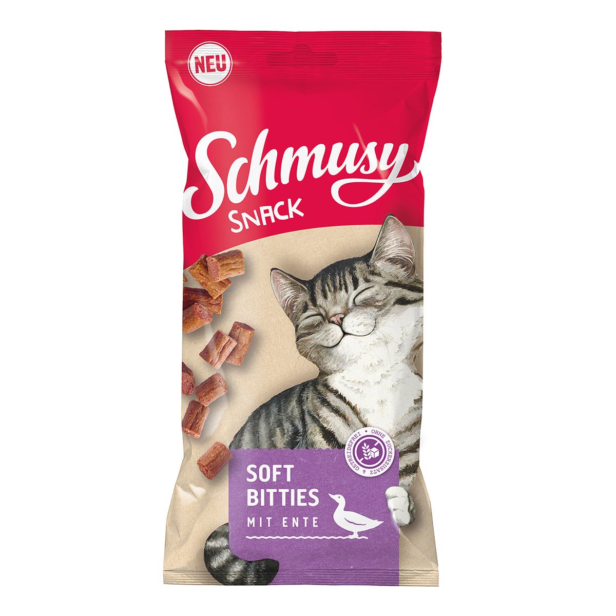 Schmusy Snack Soft Bitties mit Ente 16x60g von Schmusy