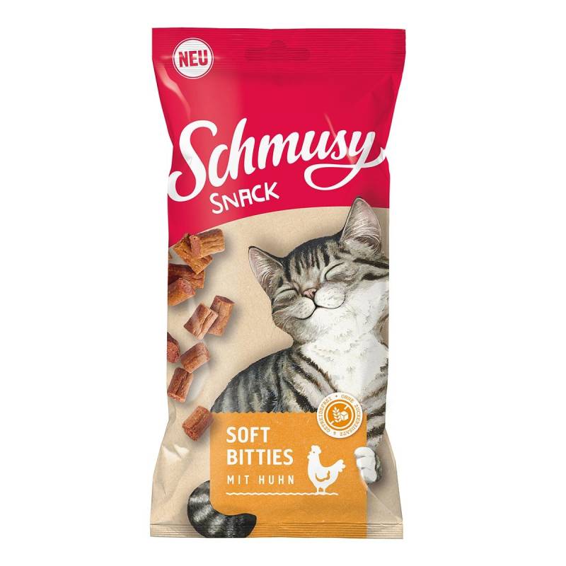 Schmusy Snack Soft Bitties mit Huhn 60g von Schmusy
