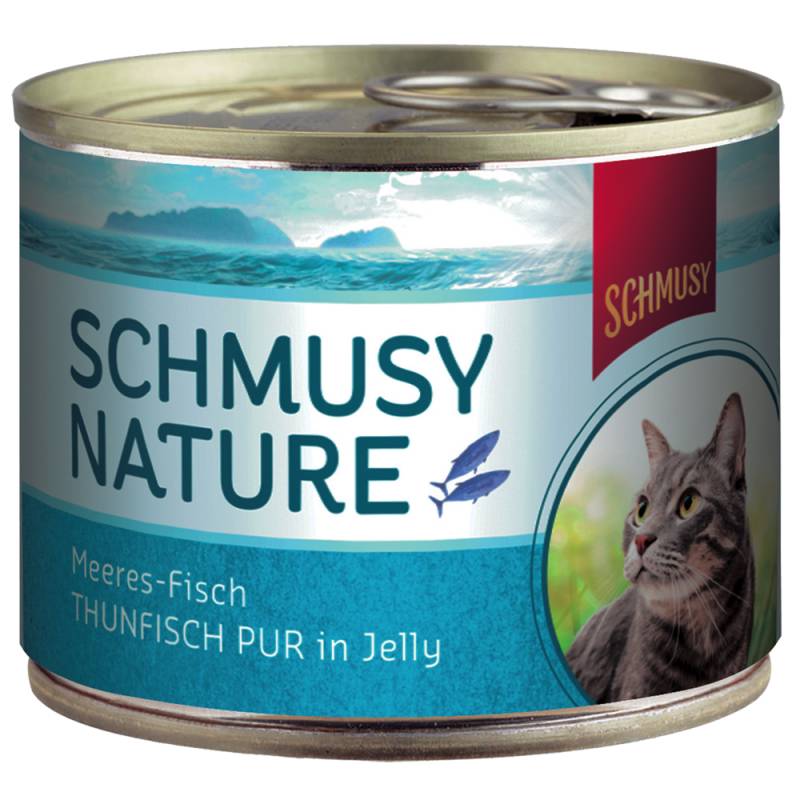 Sparpaket Schmusy Nature Fisch 24 x 185 g - Thunfisch Pur von Schmusy