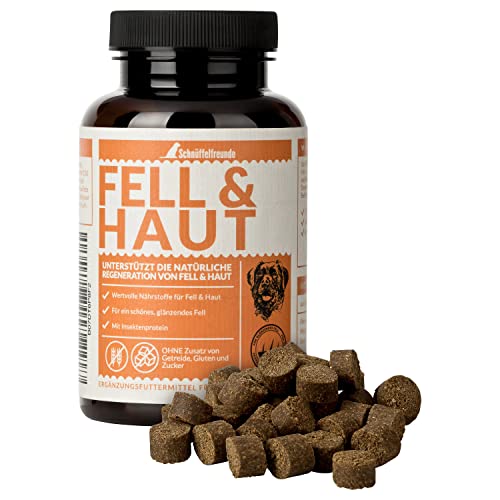 Schnüffelfreunde Fell & Haut I Fellpflege Drops für Hunde zur Unterstützung des Fells und der Haut I Mit Bierhefe, Kokosöl, Omega 3 und Seealgenmehl (150g - ca. 180 Stück) von Schnüffelfreunde