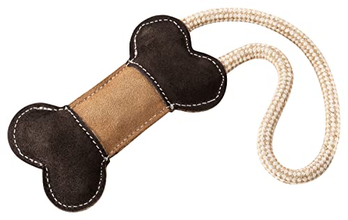 Schnüffelfreunde Hundespielzeug - Beißknochen Balu - mit Seil und Quietscher - Spielzeug für Hunde aus Leder Schnüffelfreunde Hundespielzeug - Beißknochen Balu - mit Seil und Quietscher - Spielzeug für Hunde aus Leder von Schnüffelfreunde