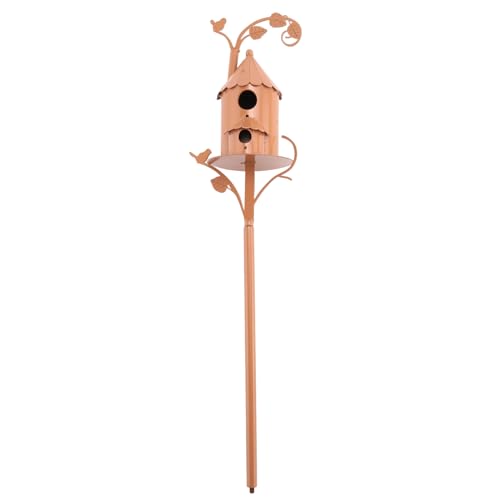 Schwamm Vogelhäuschen Aus Metall, Gartenpfähle Mit Stange, Vogelhäuschen Für Den Innenhof, Den Hinterhof, Die Terrasse Im Freien, Stil B Schwamm Vogelhäuschen Aus Metall, Gartenpfähle Mit Stange, Vogelhäuschen Für Den Innenhof, Den Hinterhof, Die Terrasse Im Freien, Stil B von Schwamm