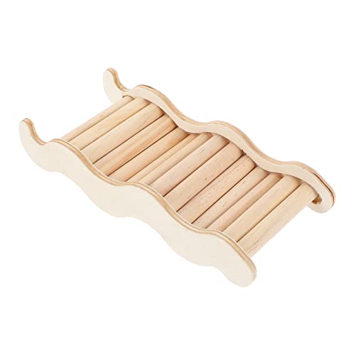 Scicalife Holz Hamster Leiter Vogel Spielzeug Wellensittiche Spielsachen Kletterspielzeug 12cm Kaninchen Brücke Haustiertreppe für Vögel Sittich Spielplatz Hängematte Schaukel von Scicalife