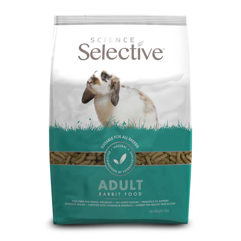 1,5 kg / 3 kg / 9 kg Science Selective zum Sonderpreis! - 1,5 kg Adult Kaninchenfutter von Science Selective
