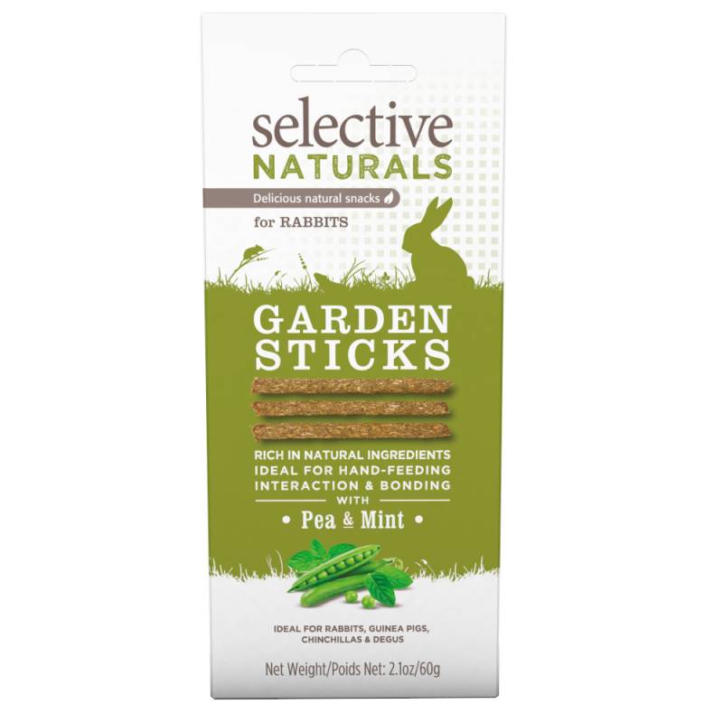 Selective Naturals Garden Sticks für Kaninchen - Sparpaket: 2 x 60 g von Science Selective