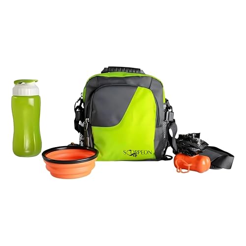 Scorpeon Hundetasche mit tragbarem Napf, verstellbarer Gürtel und Schultergurt, 3 Tragemöglichkeiten, Grün Scorpeon Hundetasche mit tragbarem Napf, verstellbarer Gürtel und Schultergurt, 3 Tragemöglichkeiten, Grün von Scorpeon