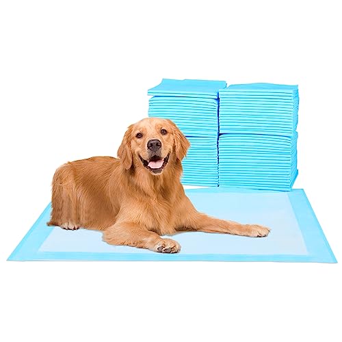 ScratchMe Hunde- und Welpenunterlage, 60 x 90 cm Trainingspads für Hunde Super saugfähig Pet Pad Welpen Unterlagen Wasserdicht, Blau, 20 Stück, Größe L von FluffyDream