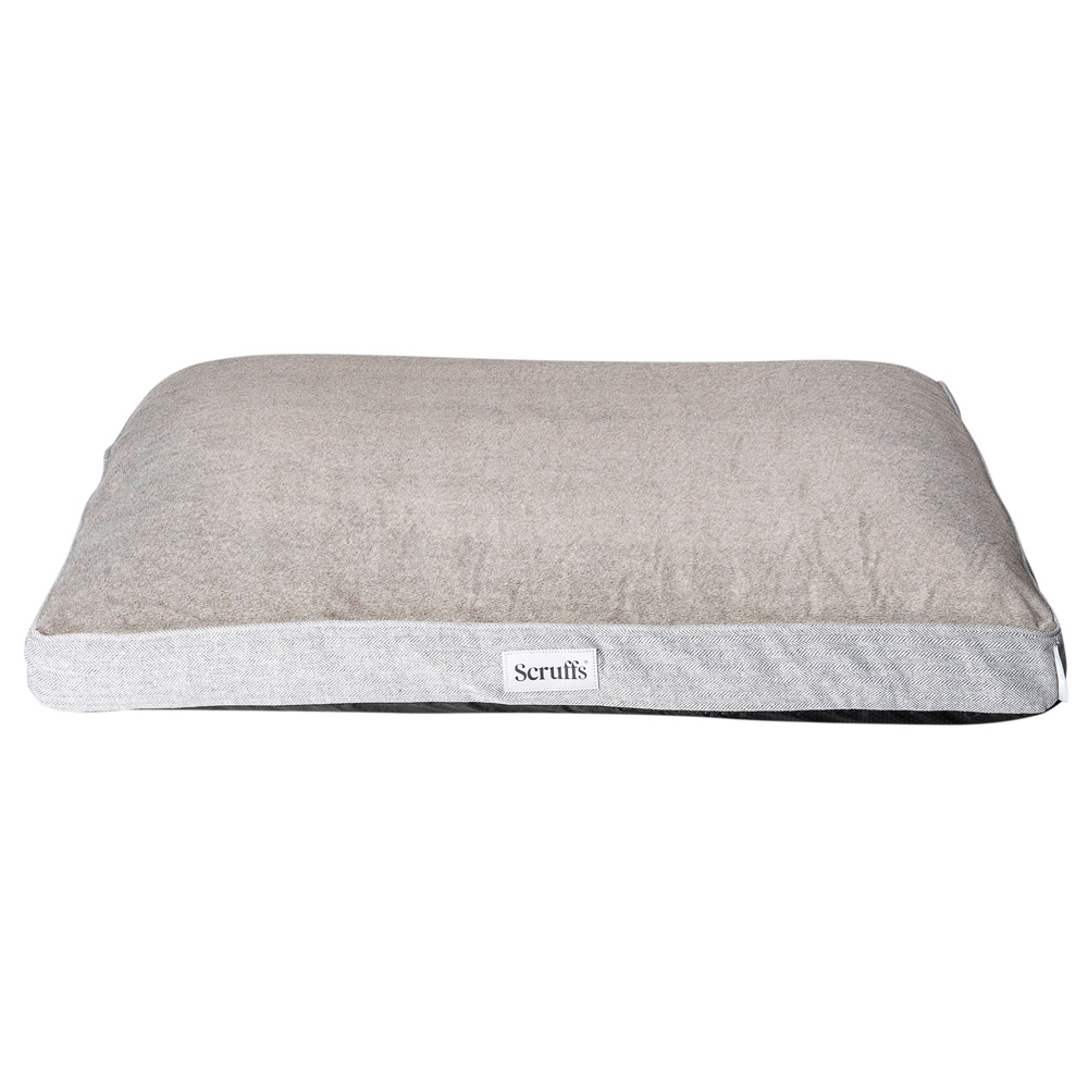 Scruffs Hundekissen Havard pearl grey, Gr. L, Maße: ca. 100 x 70 cm von Scruffs