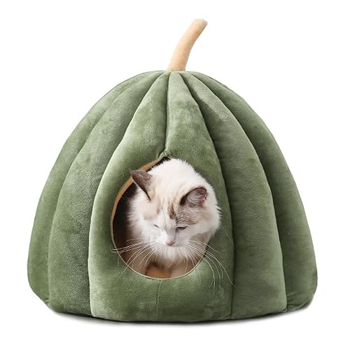 Niedliches Katzenbett für Indoor-Katzen, Kürbis-Stil Katzenhöhlenbett Haustierzelt Katzenhaus mit abnehmbarem Kissen Kissen, weiches halbgeschlossenes Kürbisform Haustierbett für kleine, mittelgroße Niedliches Katzenbett für Indoor-Katzen, Kürbis-Stil Katzenhöhlenbett Haustierzelt Katzenhaus mit abnehmbarem Kissen Kissen, weiches halbgeschlossenes Kürbisform Haustierbett für kleine, mittelgroße von SeaHome