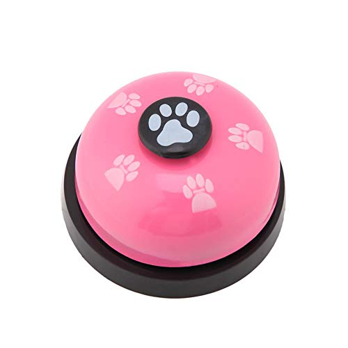 Seacanl Trainingsglocken, Wireless Lovely Cute Durable Iron Pet Bell, Haustier-Kommunikationsgerät für Hundekatze Interaktives Spielzeug(Powder) von banapoy