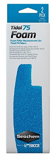 Seachem Schaumstoff-Filterschwamm, Ersatz für Schaumstoff-Filter, Tidal 75, 2 Stück von Seachem