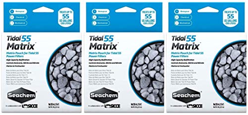 Seachem Tidal 55 Matrix Ersatz-Biofiltrationsmedium für Tidal 55 Power-Filter, 3 Stück von Seachem