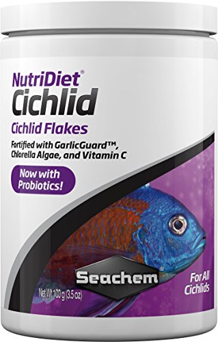 Seachem NutriDiet Buntbarsch-Flocken, probiotische Formel mit Knoblauchschutz, 100 g, 1 Stück Seachem NutriDiet Buntbarsch-Flocken, probiotische Formel mit Knoblauchschutz, 100 g, 1 Stück von Seachem