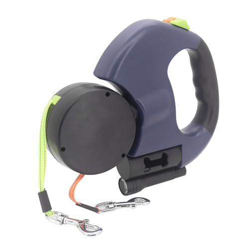 Seahelms 3M Doppel Einziehbare Hundeleine, mit Rutschfestem Griff Hundeleine mit LED Licht Reflektierend Walking Pet Leinen für Kleine Hunde oder Katzen Seahelms 3M Doppel Einziehbare Hundeleine, mit Rutschfestem Griff Hundeleine mit LED Licht Reflektierend Walking Pet Leinen für Kleine Hunde oder Katzen von Seahelms