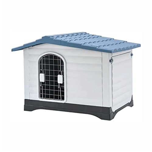 Hundehütte, mit Tür, Kunststoff, wasserdicht, belüftet, für Welpen, Hundehütte, mit Lüftungsschlitzen, 86,9 cm, 79,9 cm, 82,6 cm, große Kiste von Seamue