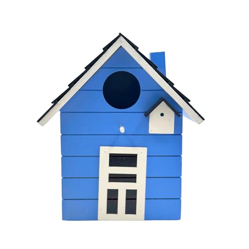 Seaside No.64 - Vogelhaus/Nistkasten für kleine Singvögel wie Meisen, Sperling und Fink - Indoor als Dekoration & Outdoor als Nistplatz in vielen verschiedenen Farbkombis (Royalblau) von Seaside No.64