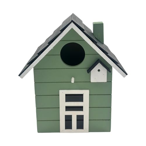 Seaside No.64 - Vogelhaus/Nistkasten für kleine Singvögel wie Meisen, Sperling und Fink - Indoor als Dekoration & Outdoor als Nistplatz in vielen verschiedenen Farbkombis (Salbei) von Seaside No.64