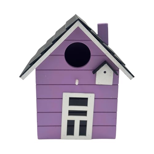 Seaside No.64 - Vogelhaus/Nistkasten für kleine Singvögel wie Meisen, Sperling und Fink - Indoor als Dekoration & Outdoor als Nistplatz in vielen verschiedenen Farbkombis (lila) von Seaside No.64